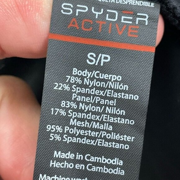 Spyder Active Black Long Sleeve Top S 6696 - Picture 5 of 7
